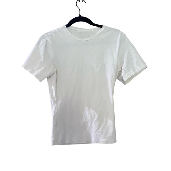 Spanx Fitted White Crew Neck Slimming T-Shirt Size Medium - Picture 1 of 5